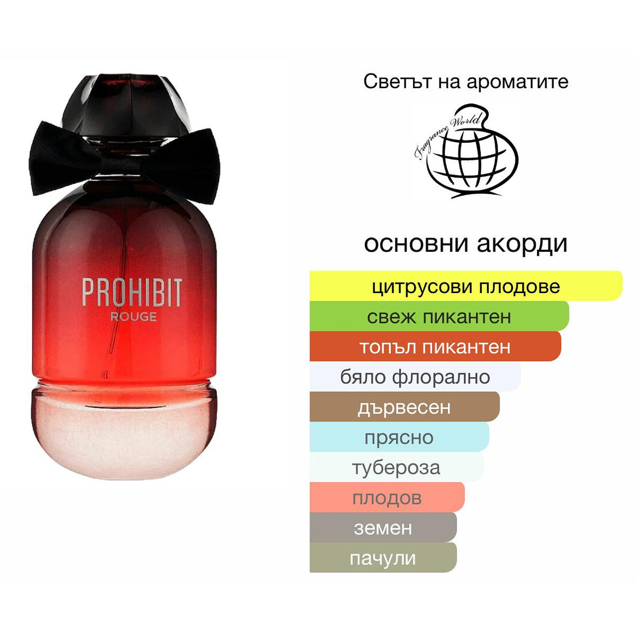 Fragrance World Prohibit Rouge EDP 100мл. – Fragrance World, дамски аромат, Aroma Viva