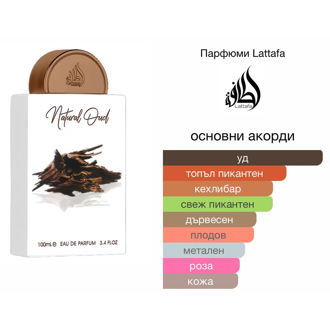 Lattafa Natural Oud EDP 100мл. – Lattafa, унисекс аромат, Aroma Viva