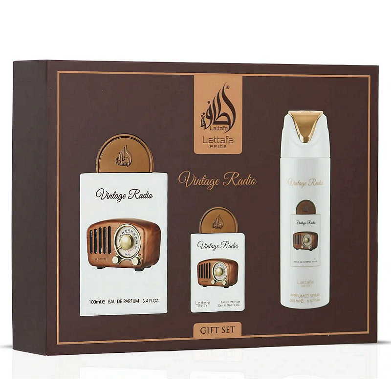 Lattafa Pride Vintage Radio подаръчен сет – Lattafa, подаръчен комплект аромат, вдъхновен от Paragon, Aroma Viva