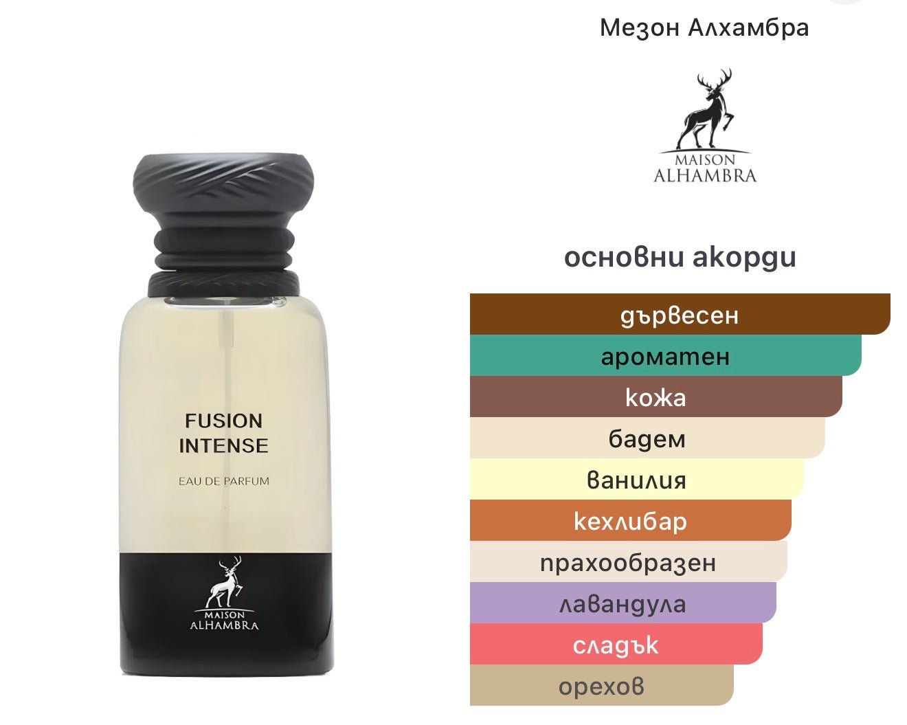Maison Alhambra Fusion Intense EDP 80 мл. – оригинален парфюм, продуктова снимка 4