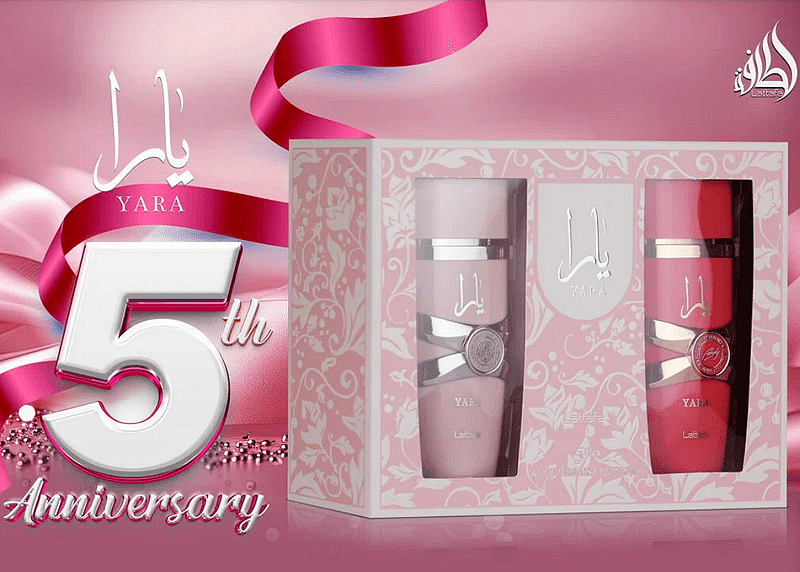 СЕТ LATTAFA 5th anniversary edition YARA + YARA CANDY EDP D 100Ml – Lattafa, подаръчен комплект аромат, Aroma Viva